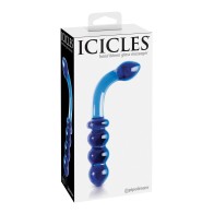 Icicles No. 31 Masajeador de Cristal Soplo de Mano G Spot - Azul