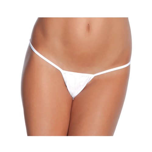 G-String de Lycra de Baja Cintura - Blanco XL