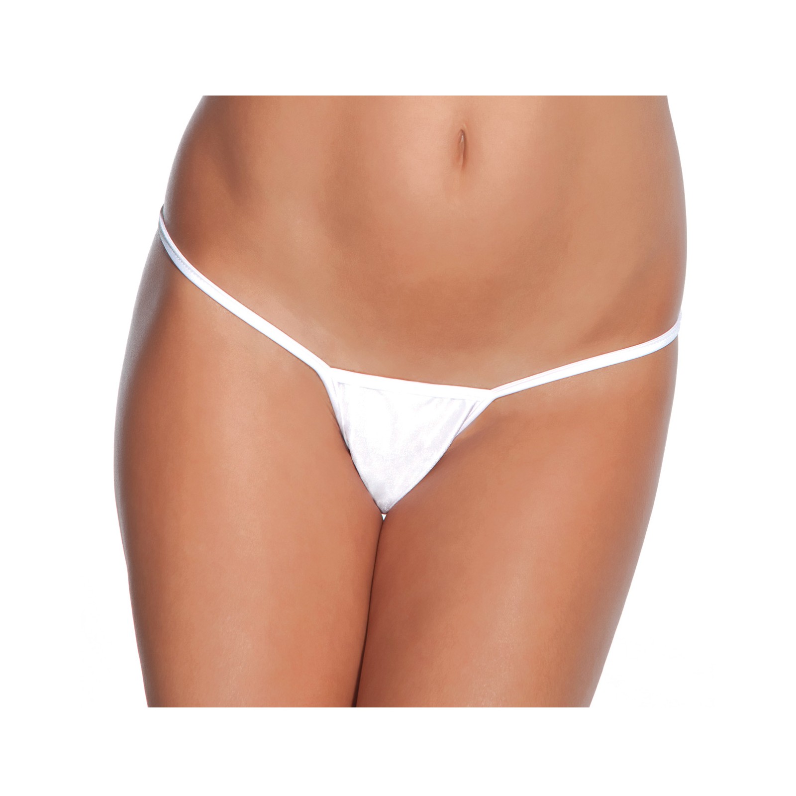 G-String de Lycra de Baja Cintura - Blanco XL