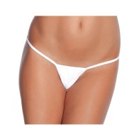 G-String de Lycra de Baja Cintura - Blanco XL