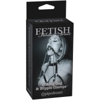 Fetish Fantasy O-Ring Gag and Nipple Clamps