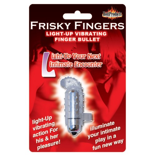 Frisky Finger Light Up Vibrating Bullet Clear