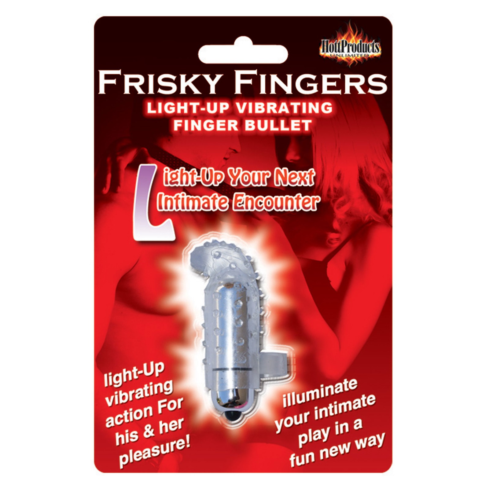 Frisky Finger Bala Vibradora Iluminada Transparente