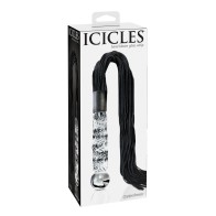 Icicles No. 38 Hand Blown Glass Whip for Luxurious Play