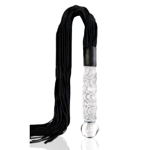 Icicles No. 38 Hand Blown Glass Whip for Luxurious Play