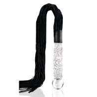 Icicles No. 38 Hand Blown Glass Whip for Luxurious Play