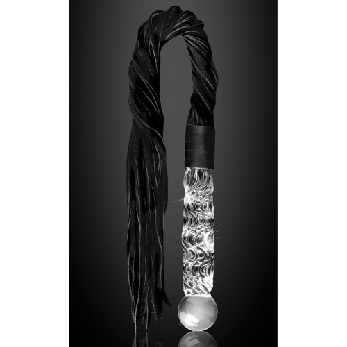 Icicles No. 38 Hand Blown Glass Whip for Luxurious Play