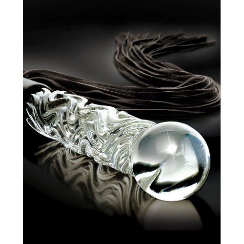 Icicles No. 38 Hand Blown Glass Whip for Luxurious Play