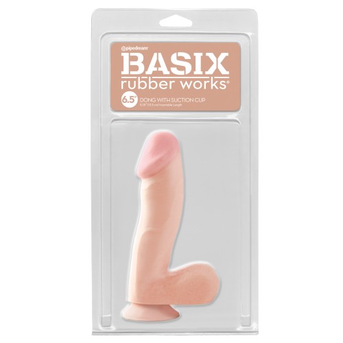 Basix Rubber Works 6.5 Dong Suction Cup Flesh