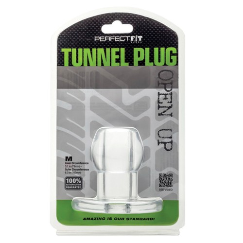 Perfect Fit Tunnel Plug Medium Clear Adult Toy