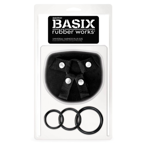 Basix Rubber Works Arnés Universal Talla Grande - Negro