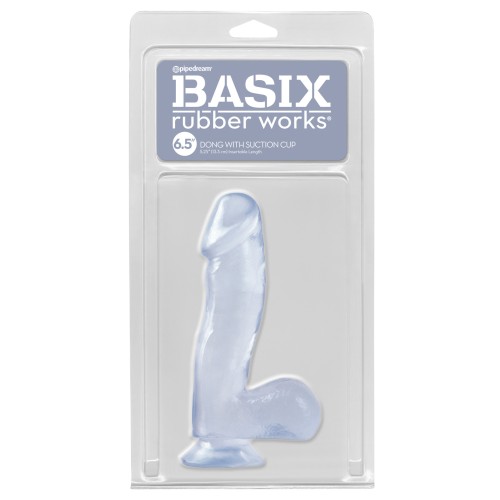 Basix Rubber Works 6.5 Inch Dong with Suction Cup