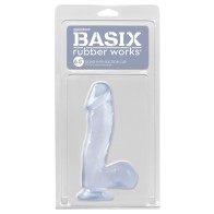 Basix Rubber Works 6.5 Inch Dong with Suction Cup