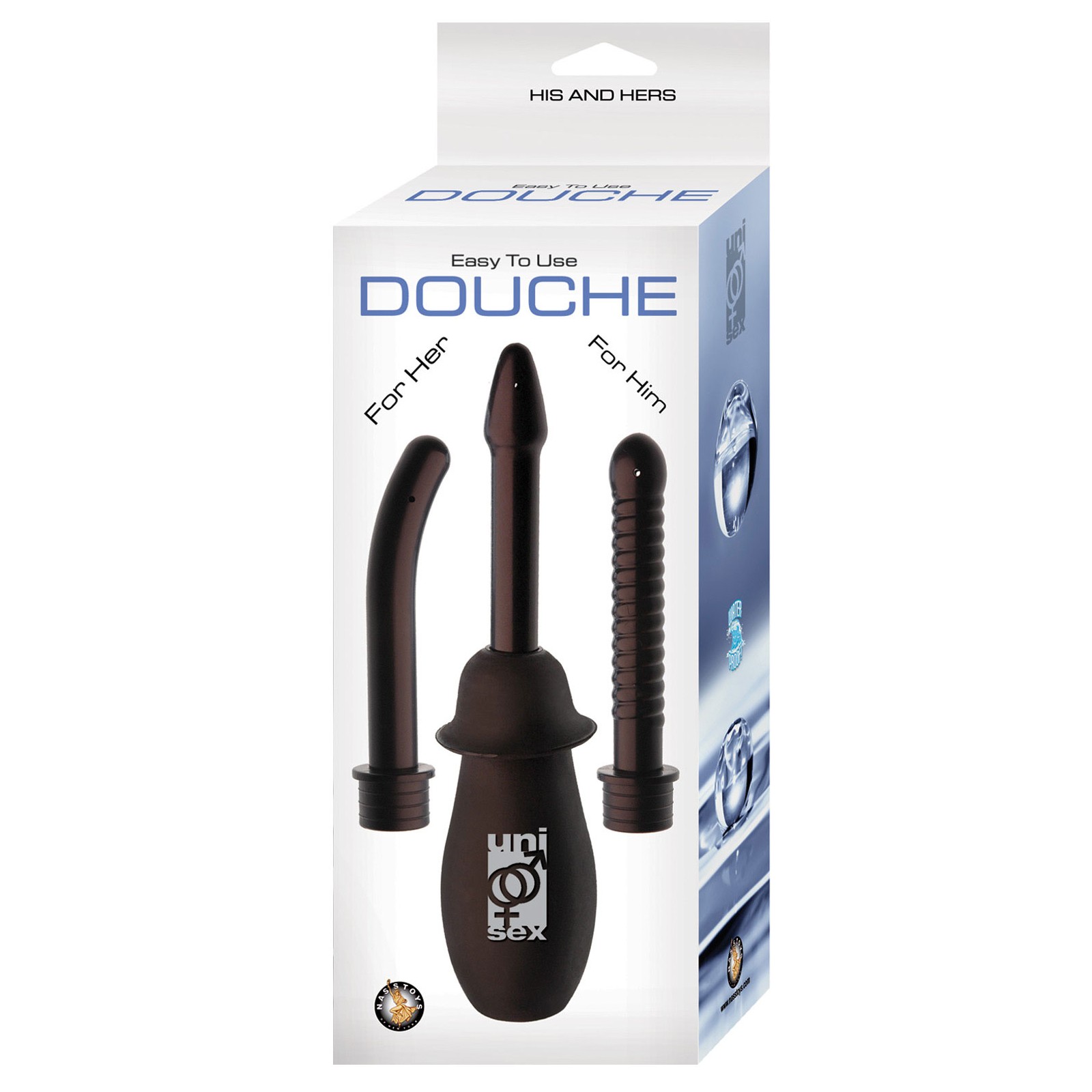 Easy To Use Unisex Anal Douche Black