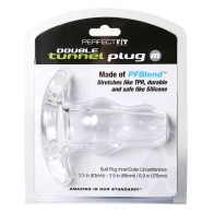 Plug de Doble Túnel Perfect Fit Mediano Transparente - Diseño Innovador