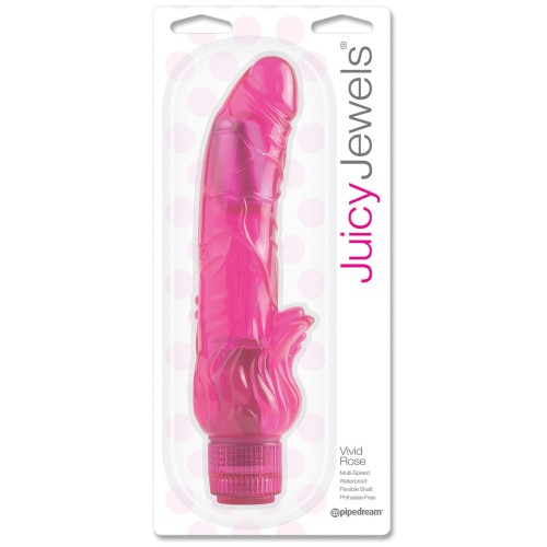 Juicy Jewels Vivid Rose Vibrator - Dark Pink