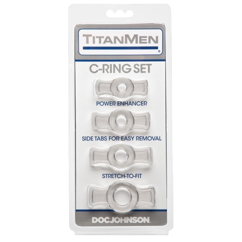 Set de Anillos Cock Titanmen Tools Clear