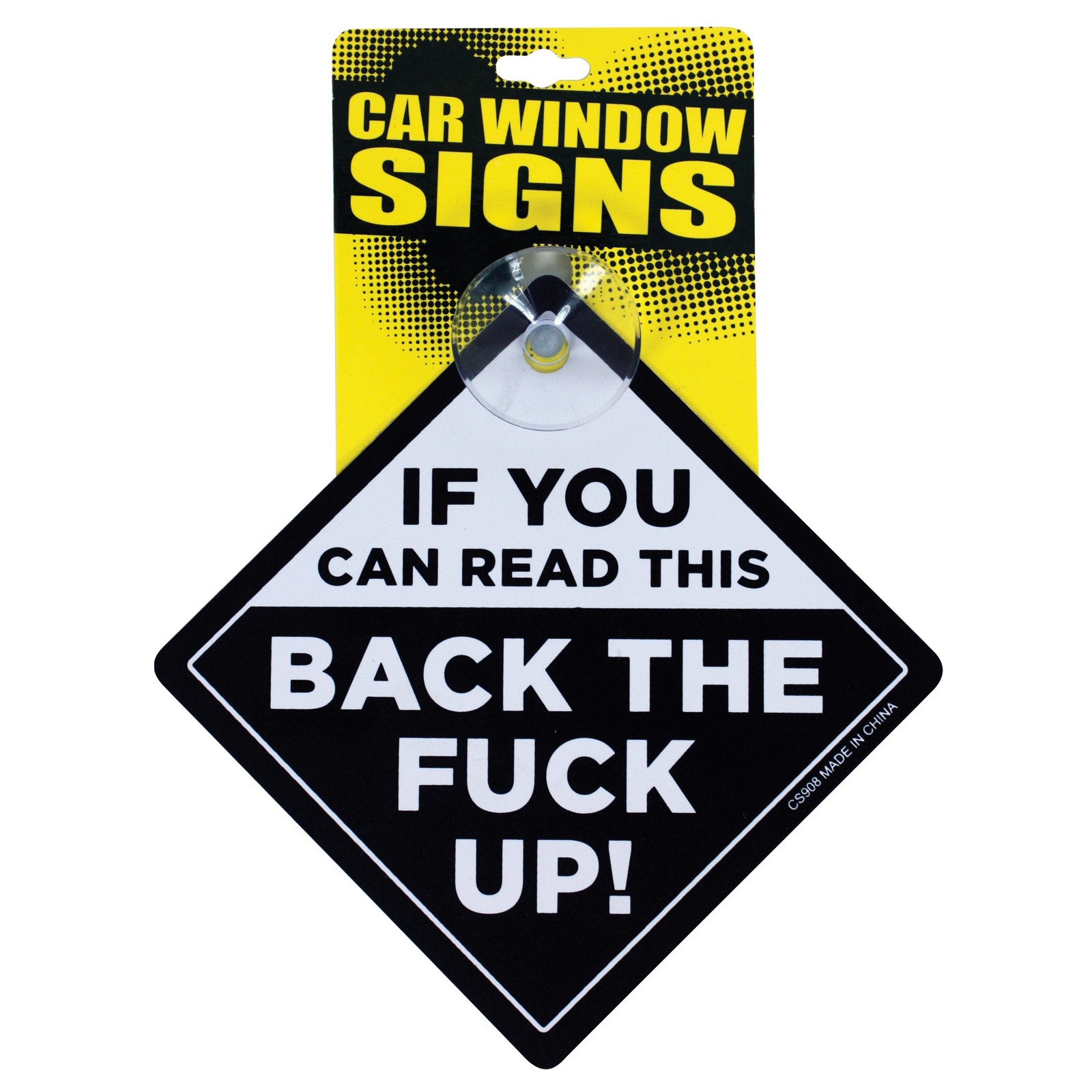 Back Off Car Window Sign - Stylish & Practical