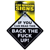 Back Off Car Window Sign - Stylish & Practical