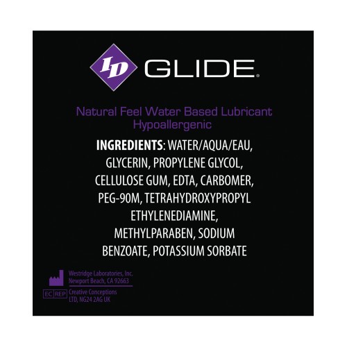 Lubricante a Base de Agua ID Glide Botella de Bolsillo