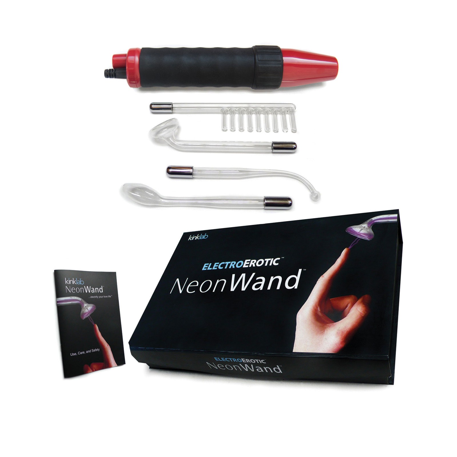 KinkLab Neon Wand Red Handle with Red Electrode