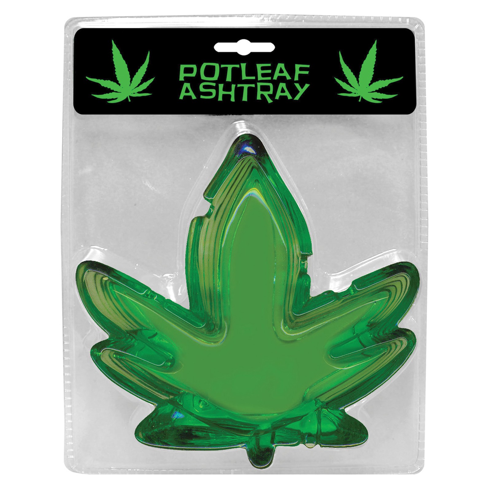 Stylish Potleaf Shaped Ashtray - Green