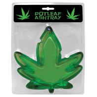 Stylish Potleaf Shaped Ashtray - Green