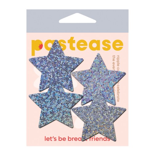 Pastease Estrella de Brillo - Plata Pack de 2