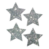 Pastease Glitter Star - Silver Pack of 2