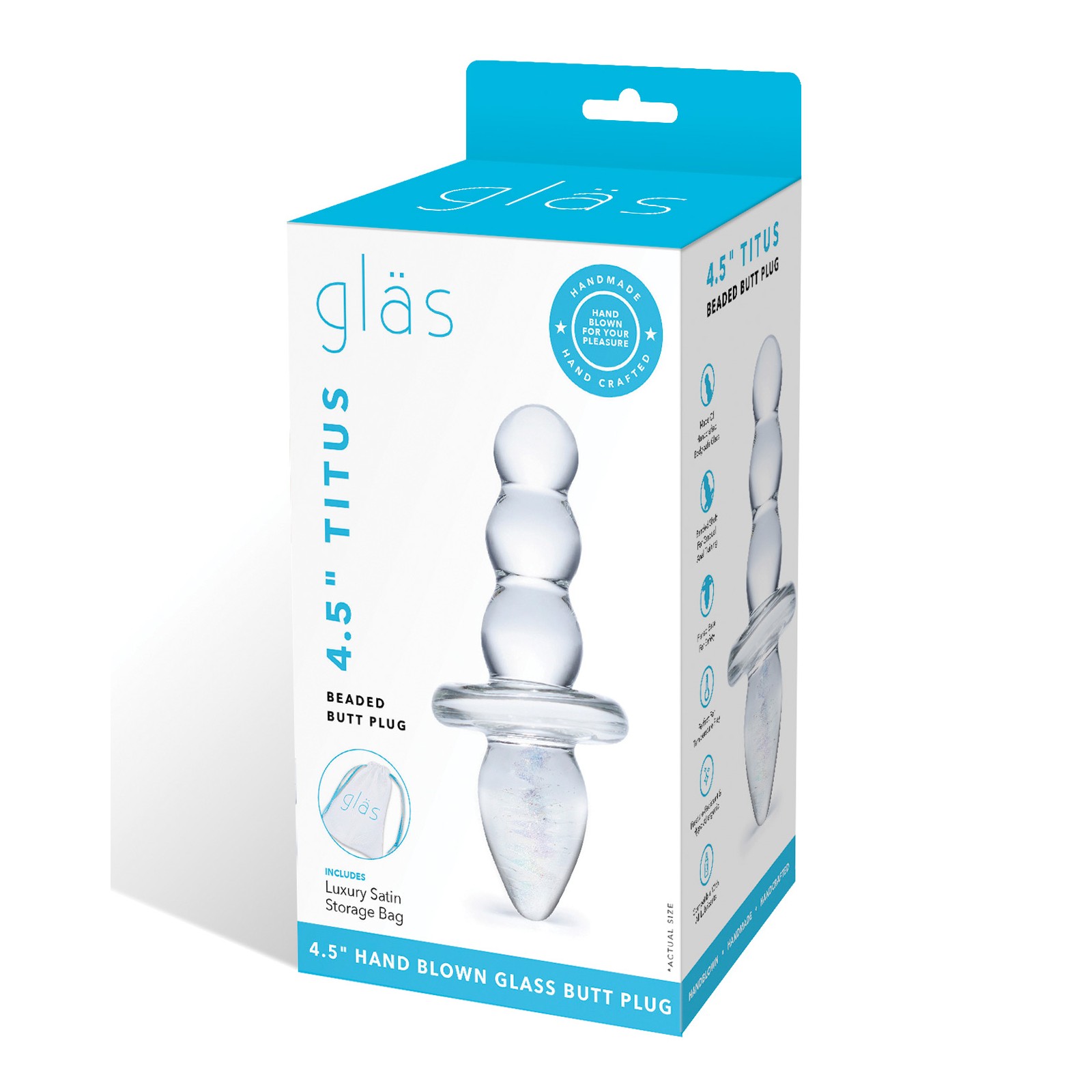 Plug Anal de Vidrio Beaded Glas Titus