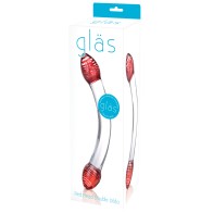 Glas Red Head Double Ended Glass Dildo