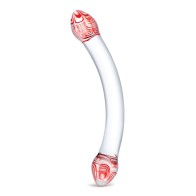 Glas Red Head Double Ended Glass Dildo