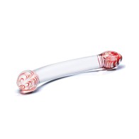 Dildo de Vidrio Doble con Cabezas Rojas