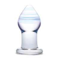 Amethyst Rain Glass Butt Plug