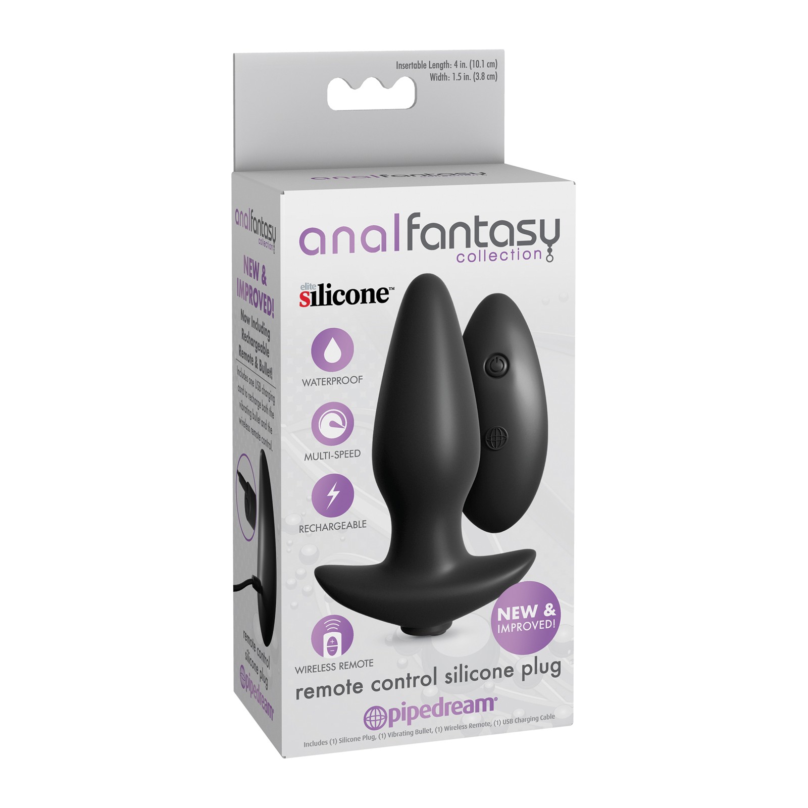 Plug de Silicona con Control Remoto Fantasía Anal