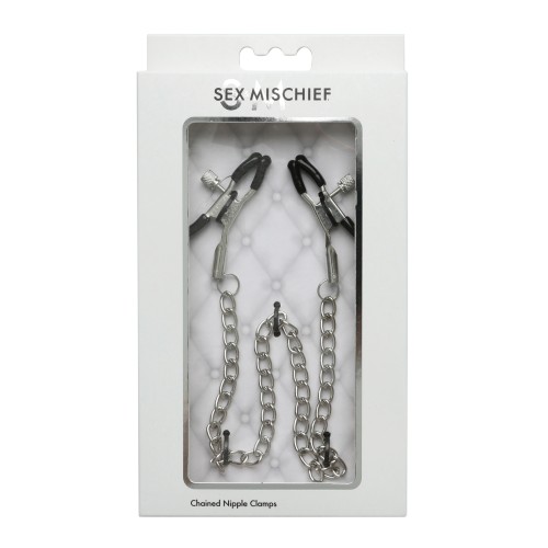 Sex & Mischief Chained Nipple Clamps | Fun Adult Toy