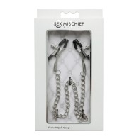 Sex & Mischief Chained Nipple Clamps | Fun Adult Toy