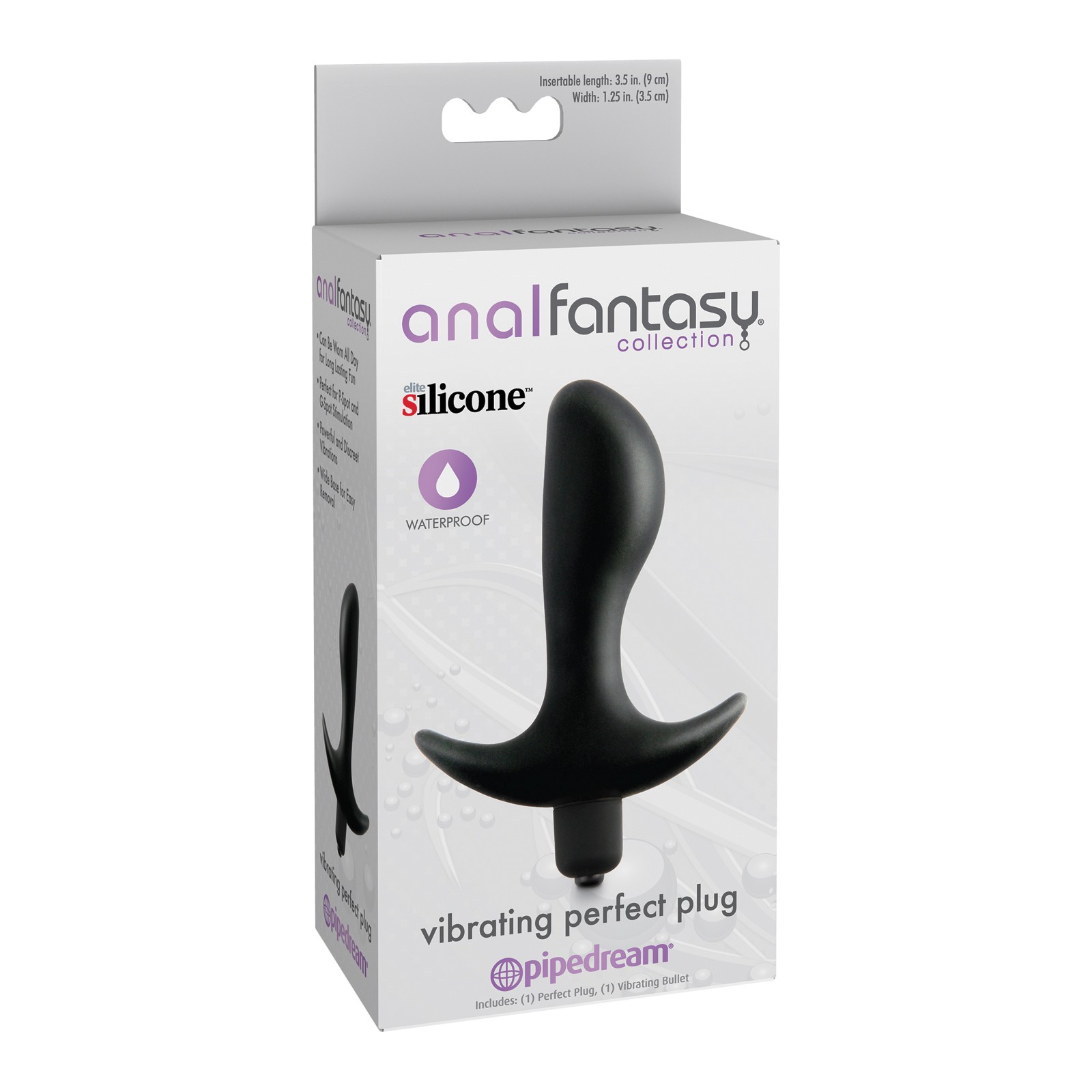 Anal Fantasy Vibrating Perfect Plug - Black