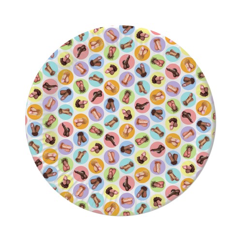 Mini-Penis Plates Pack of 8 Fun Party Supplies