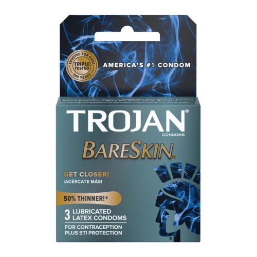 Condones Trojan Bareskin Caja de 3