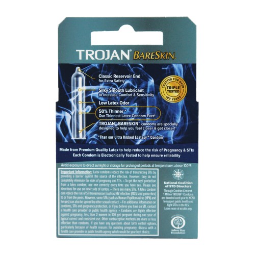 Trojan Bareskin Condoms 3 Pack