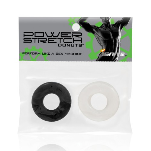 Ignite Power Stretch Donut Cock Rings Pack of 2