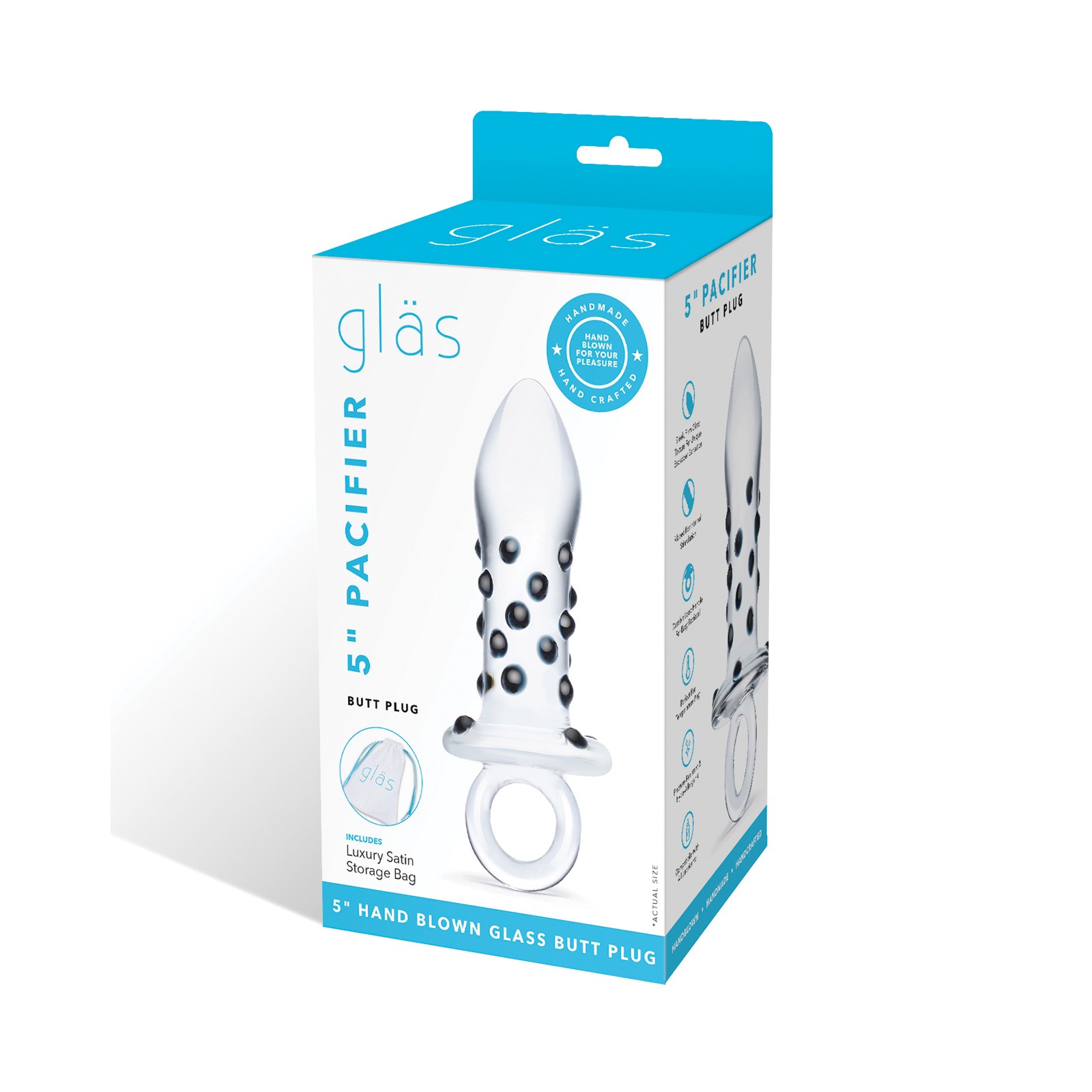 Plug Anal de Vidrio Pacifier para Placer Sensacional