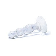 Plug Anal con Perlas Glas Triple Play - Transparente