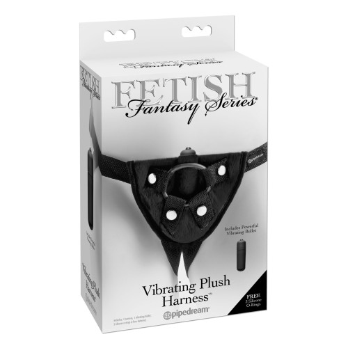 Fetish Fantasy Vibrating Plush Harness Black