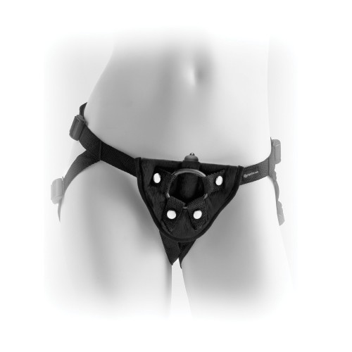 Fetish Fantasy Vibrating Plush Harness Black