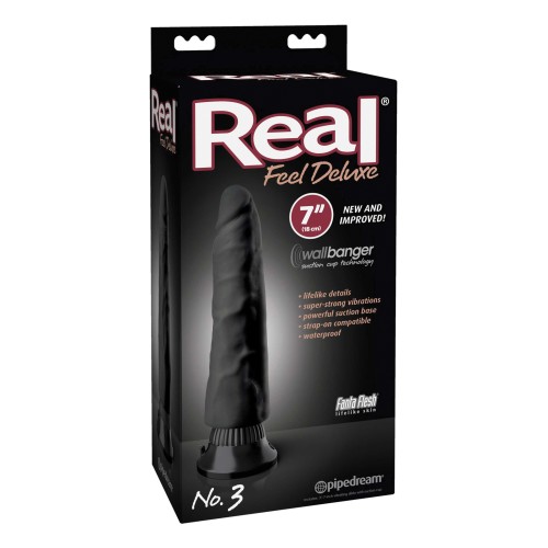 Real Feel Deluxe Waterproof Vibrator - Black