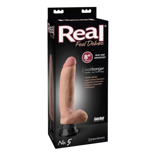 Real Feel Deluxe No. 5 8 Inch Waterproof Vibe Flesh