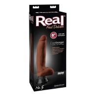 Real Feel Deluxe No. 5 8'' Vibe Waterproof - Brown