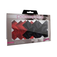 Pasties Premium Stolen Kisses Pack de 2 Rojo y Negro